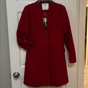 Allegra K Women's Red A-line Mid-Long Peacoat size:M retail $79